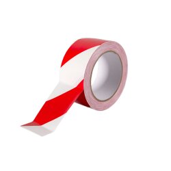 Folie linksweisend Rot-Weiß PE-Warnband Rolle 5x6600cm 