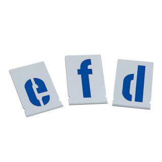 Signierschablonen a-z 50mm Kleinbuchstaben