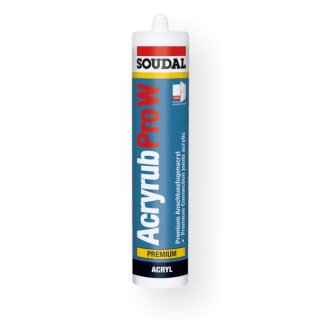 Soudal Acryrub Pro W Acryldichtstoff Kartusche 310ml wei&szlig;