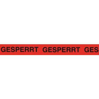 PVC-Packband rot 50mmx66m "Gesperrt" K715