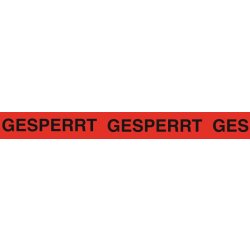 PVC-Packband rot 50mmx66m "Gesperrt" K715
