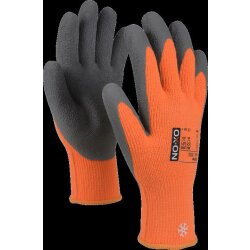 Basic-Winterhandschuh orange/grau Gr. 8