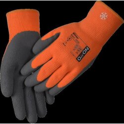 Basic-Winterhandschuh orange/grau Gr. 8