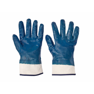 Nitril-Baumwollhandschuh blau