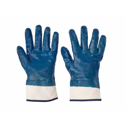 Nitril-Baumwollhandschuh blau