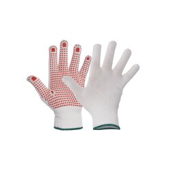 Noppen-Strickhandschuh rote Noppen Gr. 10