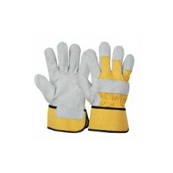 Rindspaltleder-Handschuh gelb